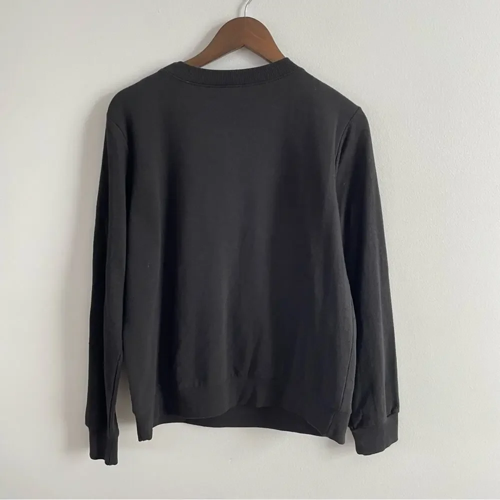 The Rolling Stones | Womens Black & Red Lip Logo With Hearts Sweatshirt Pullover - Picture 4 of 5